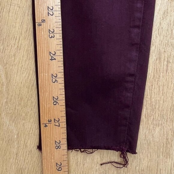 BLACK ORCHID LOS ANGELES NOAH ANKLE FRAY JEANS WOMEN’S sz 29 Burgundy STRETCH - Picture 11 of 12